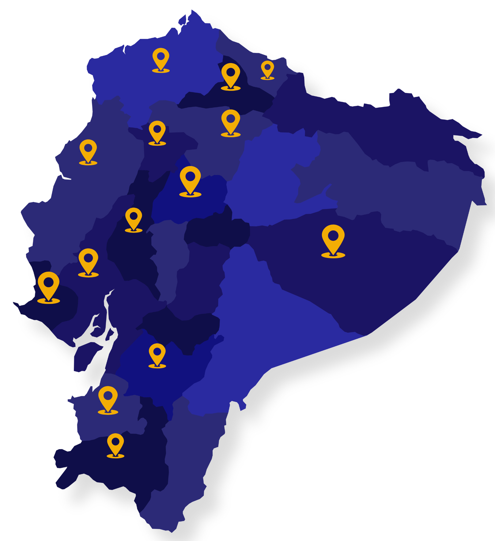 Mapa de cobertura en Ecuador